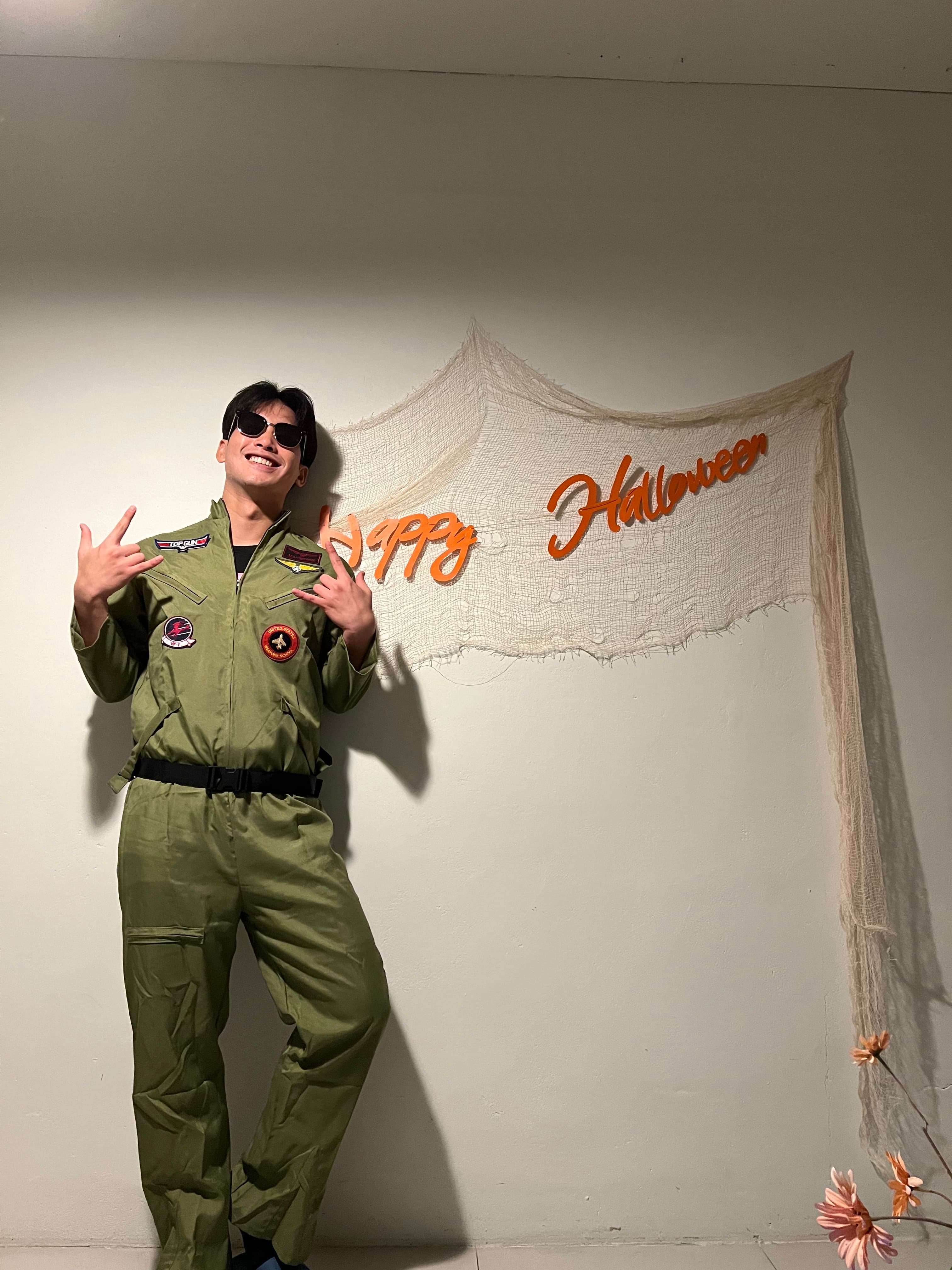 Me dressed as TopGun on halloween